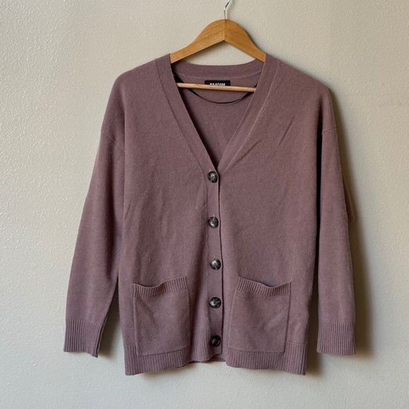 NAADAM Cashmere Boyfriend Cardigan in Mink Size XS - Picture 9 of 11